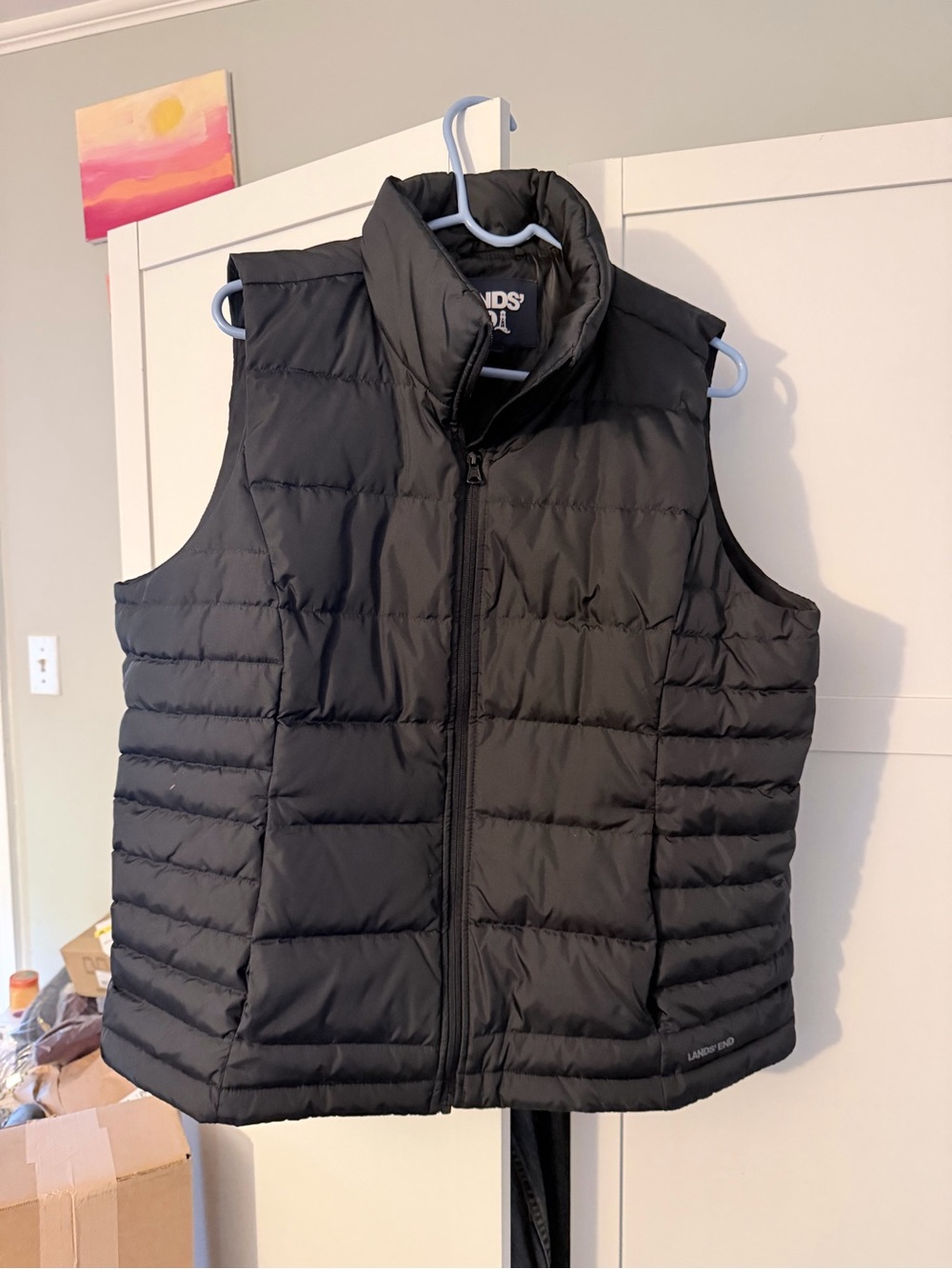 Lands' End XL/18 Women’s Black Quilted Insulated Vest